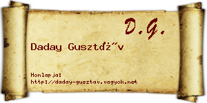 Daday Gusztáv névjegykártya
